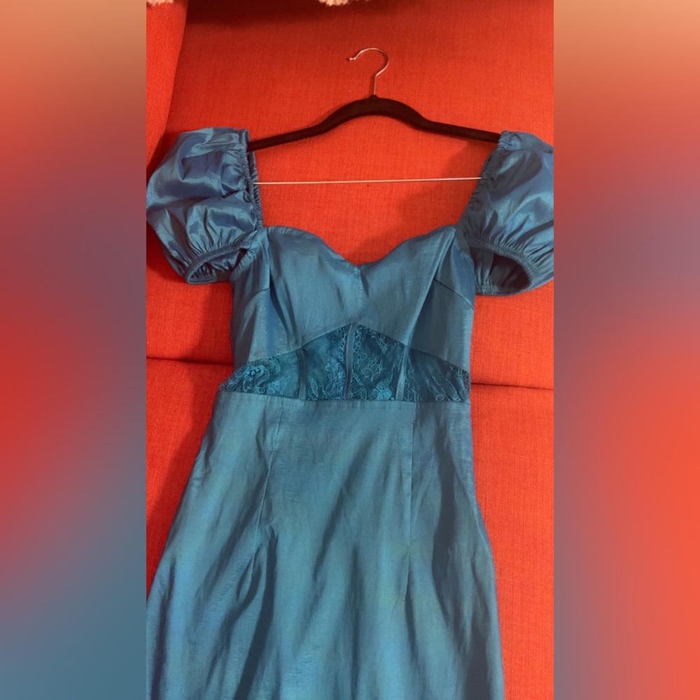 Asos midi blue dress